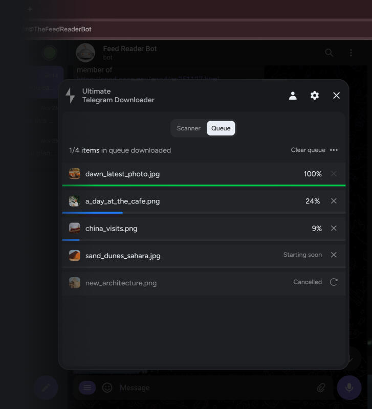 Track download progress
