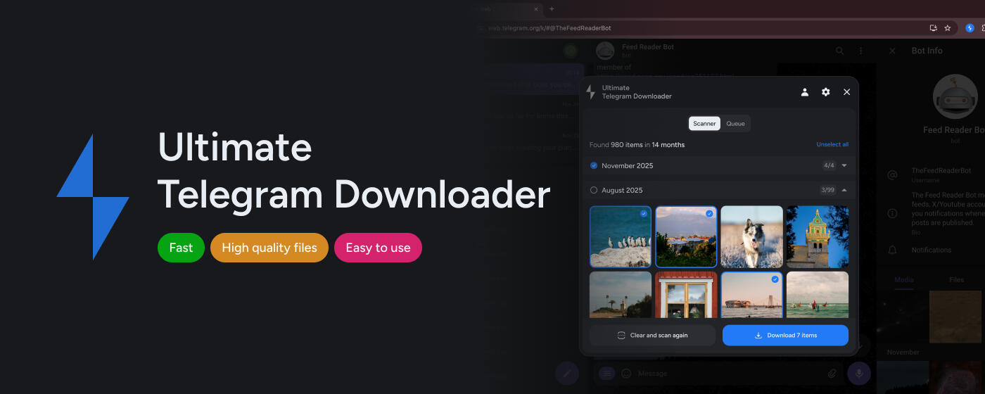 The best telegram downloader